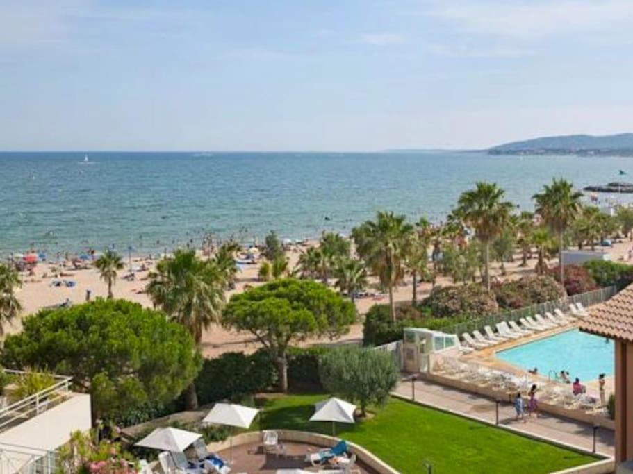 Port Frejus Cap Hermes Vue Mer Et Port Pieds Dans L'Eau Piscine Pkg Exteriér fotografie